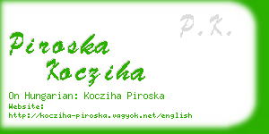 piroska kocziha business card